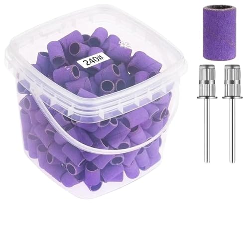 Embout Ongles Bandes 240 Purple 200pcs avec 2 forets pour manucure