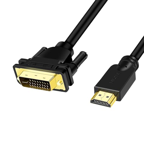 VIEVRE DVI a HDMI, HDMI a DVI, Cable Adaptador HDMI DVI 1,5 m, Adaptador DVI HDMI 4K, Adaptador DVI HDMI, Adaptador DVI a HDMI, Adaptador HDMI a DVI para PC, Monitor, Proyector, Ordenador