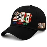 2026 World Cup Soccer Hat–USA Canada Mexico Host Countries Embroidered Baseball Hat...