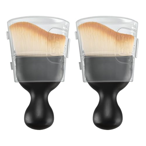 Lot de 2 brosses de nettoyage pour intérieur de voiture, poils doux avec étui, brosse à poussière pour tableau de bord, écran, aérations de climatisation, espace entre les sièges