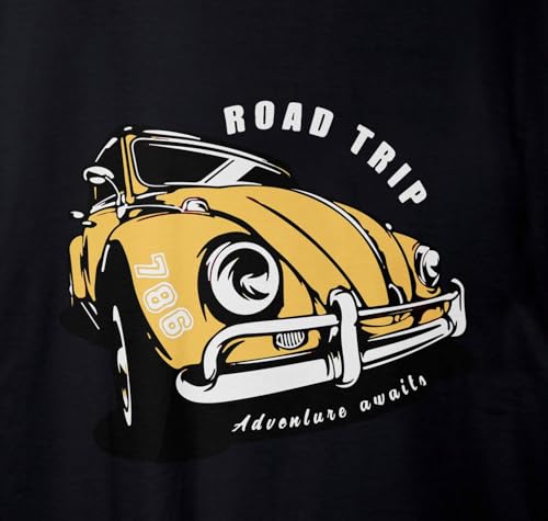Image of Road Trip CAR 100% Cotton Round Neck Graphic Printed T Shirt for Men Women,Travel t Shirt,Adventure t Shirt