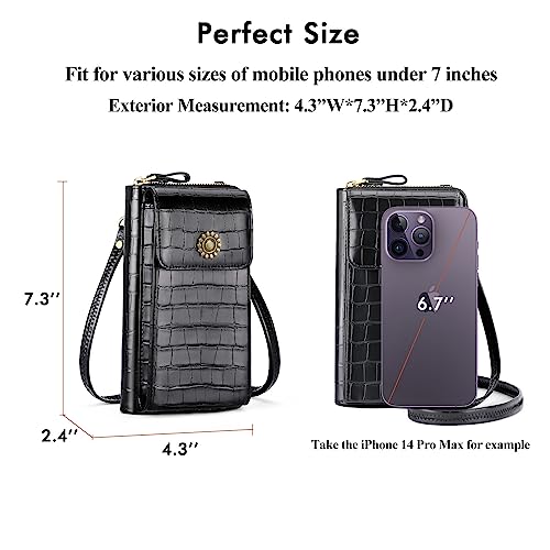Image of RONSIN Small Crossbody Bags for Women Cell Phone Purse RFID Blocking Wallets Mini Shoulder Bag