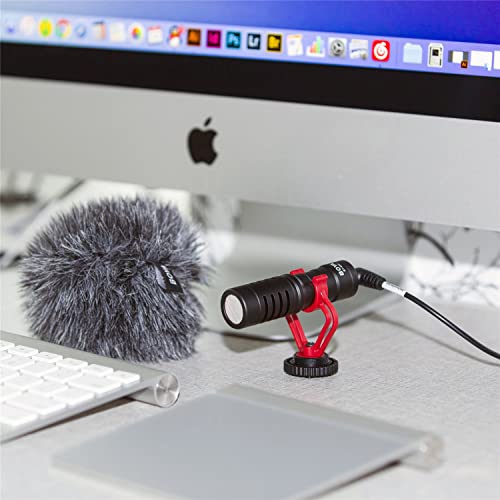 Boya Shotgun Video Microphone, Cardiod Directional Condenser Mic Vdeomicro, W/Shock Mount Windscreen Trrs Trs, For Iphone/Andoid Smartphone, Canon Nikon Sony Camera Camcorders #TOP3