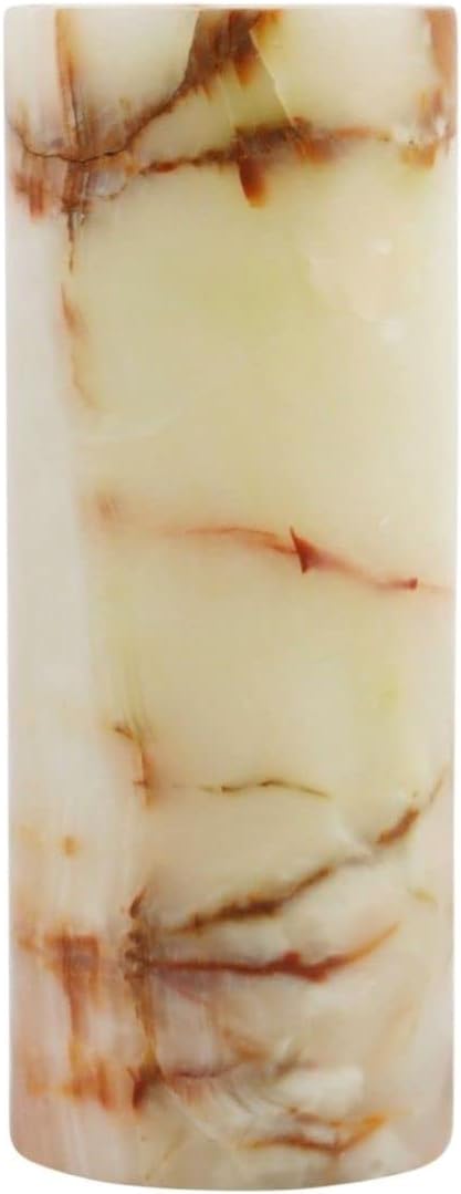 Decorative White Onyx Vase, Natural Stone Flower Vase - Large, 10 Inch Tall