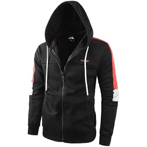 LAIWANG Men's Full Zip Hoodie Cover