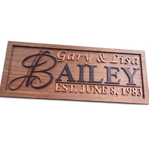 ADVPRO Personalized Custom Made Solid Pine Wood rustic home sign décor - wedding,...