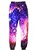 Uideazone juniors Fashion 3D Printed Star Galaxy Sports Joggers Pants Sweatpants Medium purple 1 Medium