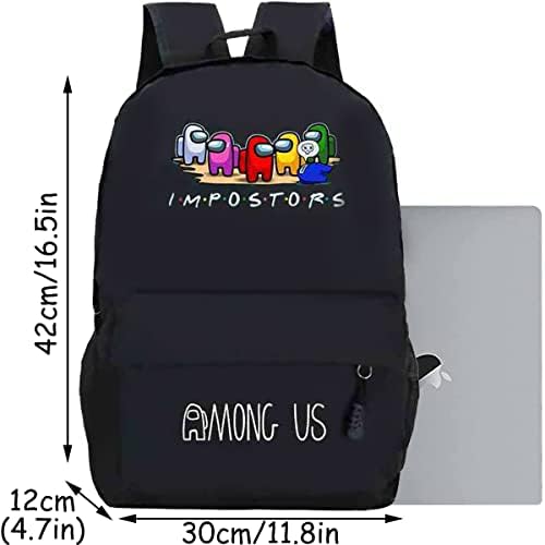 simyron Theme School Backpack Children School Bag Black Travel Cartoon Large Capacity Backpack for Boy and Girl