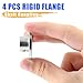 Bivethoi 4 Pcs Rigid Flange Shaft Coupling, 8mm High Hardness Metal Guide Coupler, Bearing Fittings Motor Connector with Some M4 Fastening Screw 1 Pcs Hex Wrench for DIY Handmade Model