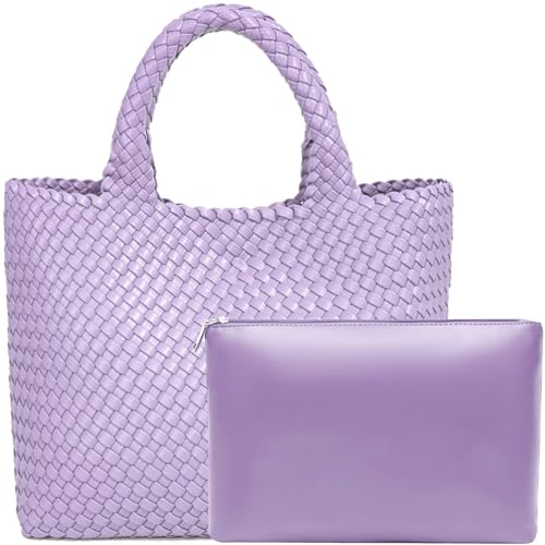 Image of JINMANXUE Fashion Woven Bag Shopper Bag Travel Handbags and Purses Women Tote Bag Large Capacity Shoulder Bags