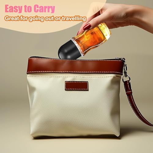 2PCS Glass Empty Roller Bottles with Plastic Roller Ball, Deodorant Roll On Bottles Containers Leak Proof Massage Roller Ball Bottles with Cap For Essential Oils Perfume Cosmetics (30ml+50ml)4