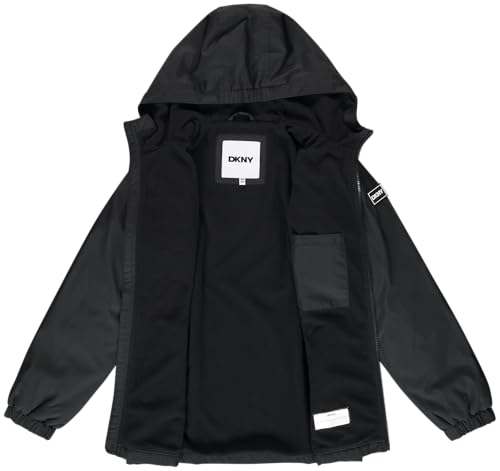 Image of DKNY Boys Fleece Jacket - Water and Wind Resistant Polar Fleece Lined Boys Windbreaker Jacket - Cozy Outerwear Kids Jackets