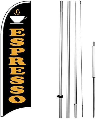 Espresso - Windless Feather Swooper Flag Banner Sign Kit kb-h