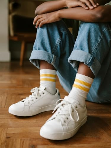 Image of COTTON DAY Unisex School Kids Boys Girls Soft Combed Cotton Athletic Socks
