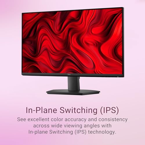 Image of Dell 27 inch Monitor, FHD (1920 x 1080), 100Hz, IPS Panel, AMD FreeSync, 5ms, VESA, Low Blue Light, Flicker Free, Anti-Glare, HDMI & VGA, Comfortview Plus, Ultra-Thin bezels, Tilt Adjustment, Black