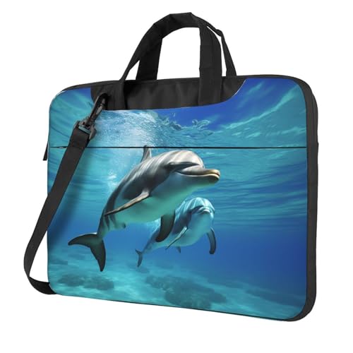 Housse ordinateur portable étanche motif dauphin pour homme et femme