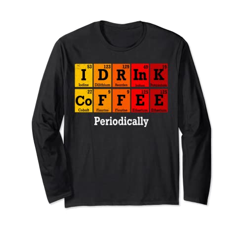 Vintage I Drink Coffee Periódicamente Divertido Libro Leer Abanico Manga Larga