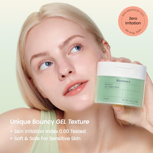 Biodance-Sea-Kelp-Gel-Toner-Pads-Calming-Soothing-for-Sensitive-Skin-Oil-Sebum-Control-Blemish-Care-Gentle-Exfoliating-Korean-Toner-Pads-493-floz140g60Pads