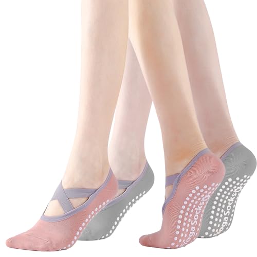 Image of Yoga Socks-Non Slip Grip for Women,One Size Fitness Sport Sock Dance of Socks