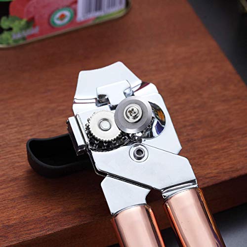 Berglander Can Opener, Stainless Steel Rose Gold Handle, Titainium Handle Hand Held, Smooth Edge Manual Can Opener, Heavy Duty (Rose Gold)