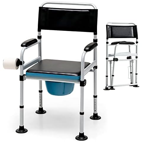 Goplus 4-in-1 Folding Bedside Commode Cover
