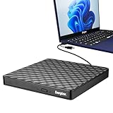 Energizer   Lecteur Graveur DVD Externe USB 3.0 & Type C   Haute Vitesse 5Gbps   Plug & Play pour PC, MacBook & Windows   Compatible CD RW, DVD±RW   Design Fin & Noir