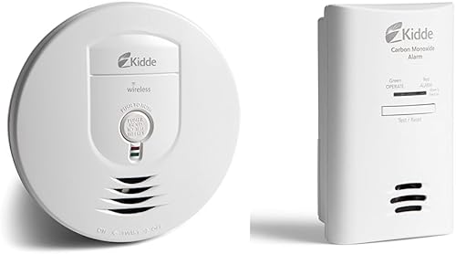 Kidde Detector de humo, funciona con pilas con luces LED, se interconecta con otras alarmas de humo Kidde y detector de monóxido de carbono, enchufe