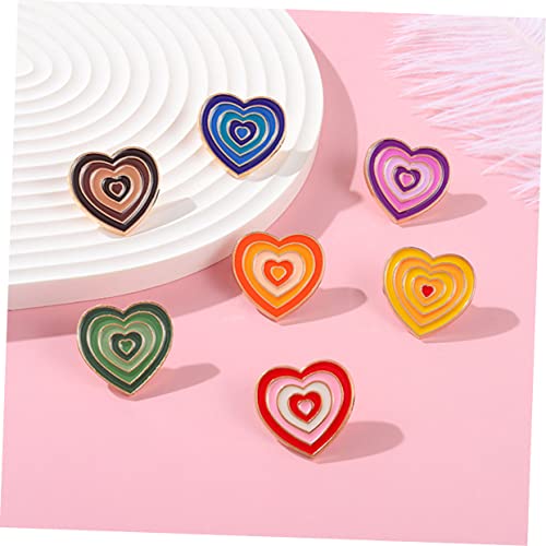 Broche de solapa mama con corazón de arco iris como tierno recuerdo de aleación 7
