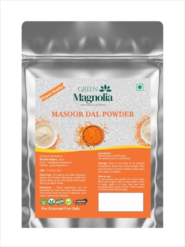 Image of Masoor Dal Powder for Face & Skin Pure & Natural Red Lentil Powder No Chemicals No Artificial Color Ideal For Skin Cleansing Exfoliation & Tan Removal (100gm)