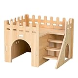 FDOSIJFOS Hamsterspielzeug, Hamster Spielzeug 1Pcs Robuste Zwerg Nest Haus Haustier Massivholz Lustige Spielhaus G(P)