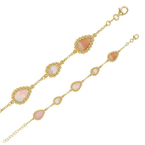 Bracelet MADRE PERLA argent doré : un bijou anti-ternissement et nacre