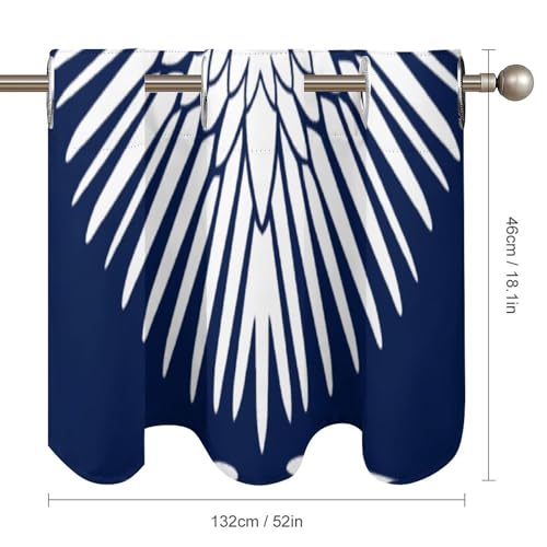 Cenefa de ventana para sala de estar maximalista y azul marino, pack de 2 cisnes tradicionales 6