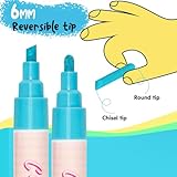 APOGO Chalk Pens for Blackboards & Windows Erasable, 8 Colors Liquid Chalk Pen, 6mm Reversible Tip Window & Chalkboard Pens, Markers for Glass, Mirrors, Whiteboard, Food Menu, Signs - Image 2