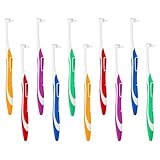 10 Stück Tuft Zahnbürste,Einbüschelbürste Getuftet Bürste,Weich Büschelzahnbürste,Interdentalbürsten Mit Schutzkappen, Zwischenräum Zahnbürste Zahnlücke Bürste Für Mundpflege