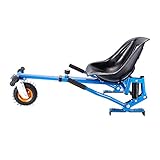 PELLIOT Heavy Duty Hoverboard Cart, Shock Absorption Hoverboard Seat Attachment for Kids Adult, Go Kart Conversion Kit for Hoverboards (Blue)