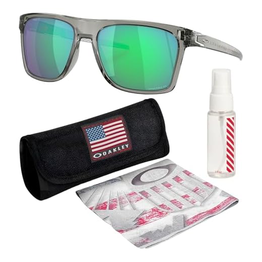 OAKLEY Armação de tinta cinza OO9100 LEFFINGWELL – Lente polarizada PRIZM Jade, óculos de sol polarizados retangulares com kit de óculos oficial eSHADES, Tinta cinza polarizada (57 mm), 57 mm