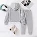 Yoxindax Boys Clothes Two-Piece Fall Winter Outfit Letter Print Color-Block Hoodie and Pants Set Size 11 12