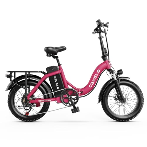 CBVELO 1000W Folding Electric Bike for Adults, 48V/20AH Foldable E-Bike with Long-Range Removable Battery, 30+MPH, 80 Miles Max Range, 20" Fat Tire – Ebike for Commuting and City Travel
