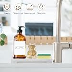 Luxspire Bathroom Vanity Tray, Resin Toilet Tank Tray, Kitchen Trays, 11" x 4" Rectangle Bathroom Tray for Counter, Marble Tray for Soap Dispenser Perfume Jewelry, Small, White Marble - Image 2