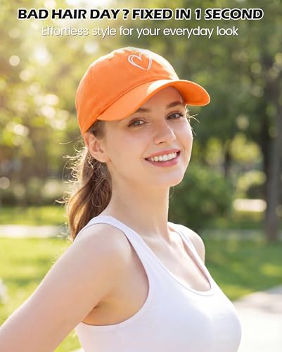 Image of American Trends Womens Baseball Caps Cute Heart Dad Hat, Adjustable Cotton Unisex Cap for Workout, Golf & Everyday Wear