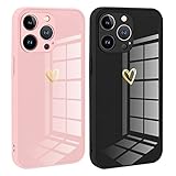 ZhuoFan 2 Piezas Funda para Samsung Galaxy A12 4G 5G/Samsung M12 6,5', Purpurina Clear Carcasa Antigolpes Bumper Ultra Fina PC Case niña Regalo Móvil Dibujos, amar