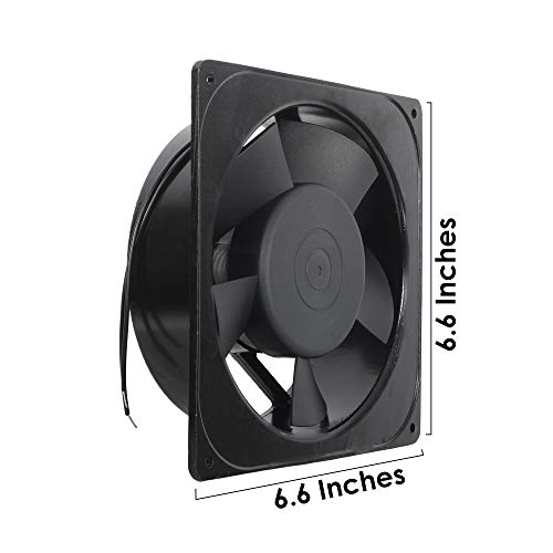 Image of Vendoz AC Small Kitchen Exhaust Aluminium Fan, 6.70 inchinches (17x17x5cm), Black
