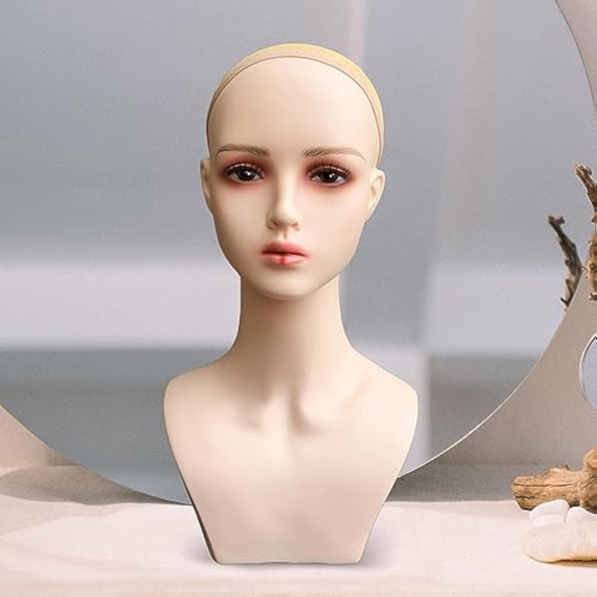 Female Mannequin Head for Displaying Hairpieces and Wigs
