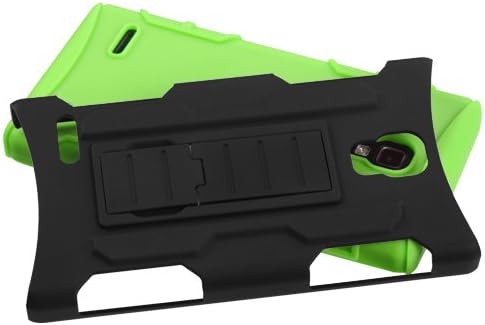 MYBAT ALGP769HPCSAAS903NP Advanced Armor Rugged Durable Hybrid Case with Kickstand for LG Optimus L9 P769-1 Pack - Retail Packaging - Black/Electric Green