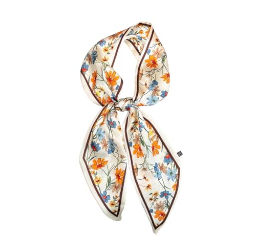 JERLA Mulberry Silk Like Head Scarf Hair band Ribbon Women's Fashion Neck Satin Scarfs for Bag Hair handbag Scarves