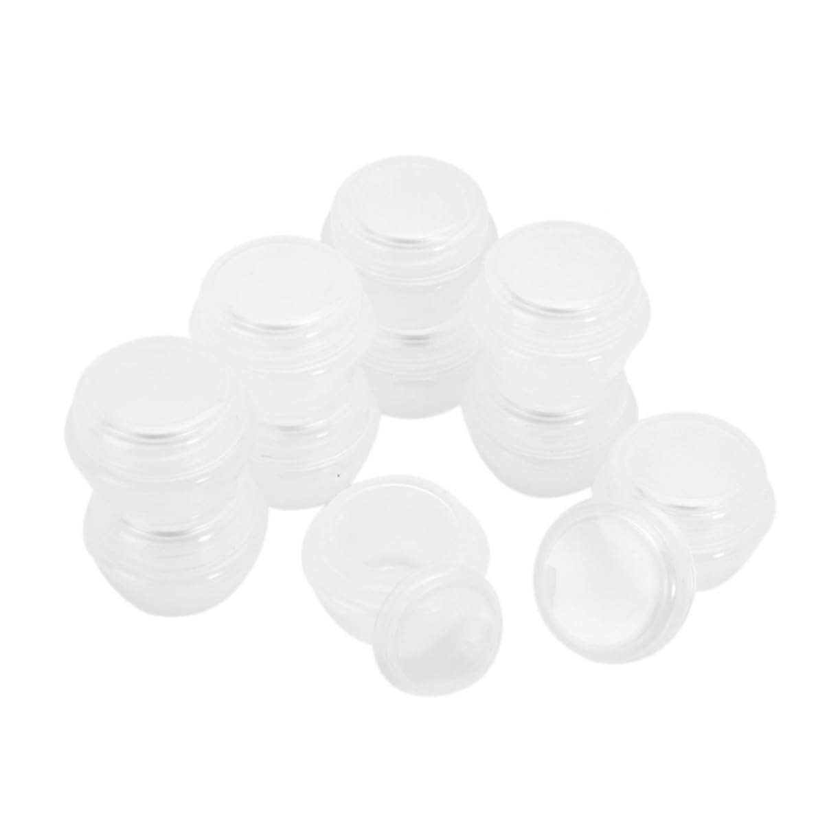 PartyKindom 10pcs Transparent Mushroom Shape Cream Containers Sealed Travel Bottles for Ointments Lotions Balms More Lightweight Cosmetic Dispenser