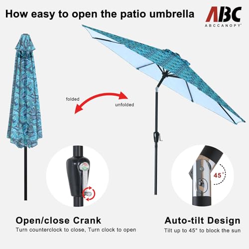 Image of ABCCANOPY 9FT Patio Umbrella Outdoor 8 Ribs Table Umbrella(Grass Green)