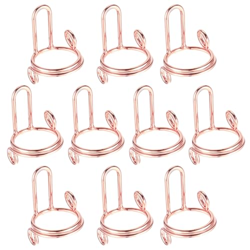 Guduling 10 Pcs Nail Ring,Rose Gold Nail Rings for Women,Reusable Fingernail Rings,Detachable Nails Art Tools,Fingernail Decoration Accessories for Women and Girls(Rose Gold)