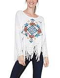  Desigual Damen Langarmshirts JERS_TRICOT 6, Beige (Crudo 1001) - XX-Small