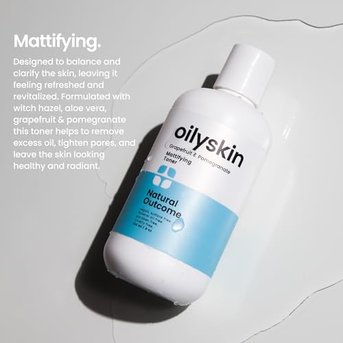 Natural Outcome Oily Skin Face Toner | Purifying Astringent Facial Toner | Naturally Keeps Skin Matte & Shine Free | Minimizes Appearance of Pores While Keeping Skin Hydrated with Aloe Vera | 8 oz